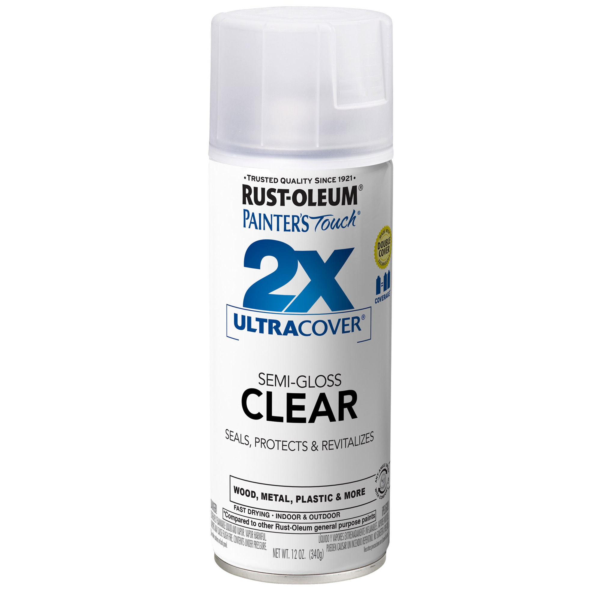 Rust-Oleum Painter's Touch 2X Spray Paint - Semi-Gloss Clear, 12 Oz., 6 Pk, Model# 249859DS